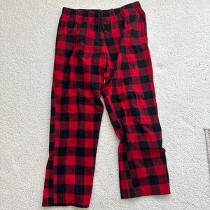 Stars Above Red and Black Plaid Pajama Pants